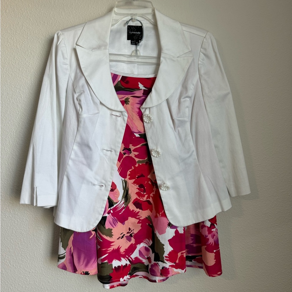 Floral skirt and jacket set